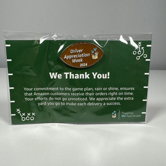 Amazon PIN Driver Appreciation Week 2024 Amazon Football Pin Brand New - Picture 1 of 3